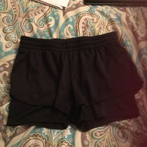 Underarmour shorts with build in spandex