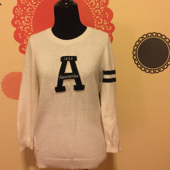 White "A" Abercrombie&Fitch Sweater