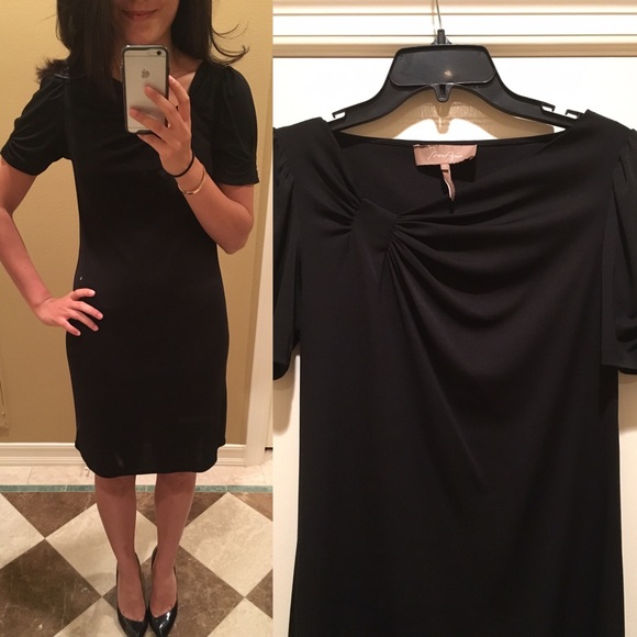 BCBG Max Azria Classic Black Sleeved Dress