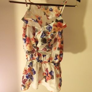 Floral Spaghetti Strap Blouse