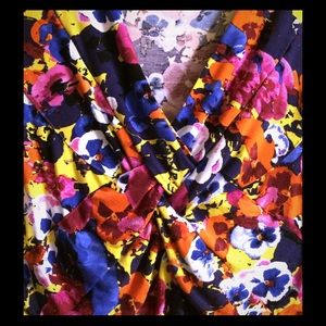 Spring fever? Gorgeous blouse covered in pansies!