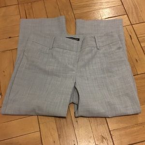 Light gray slacks.