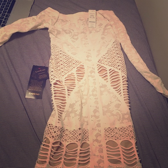 Off shoulder mix lace dress