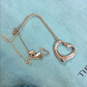 Tiffany & Co Elsa Peretti heart necklace.