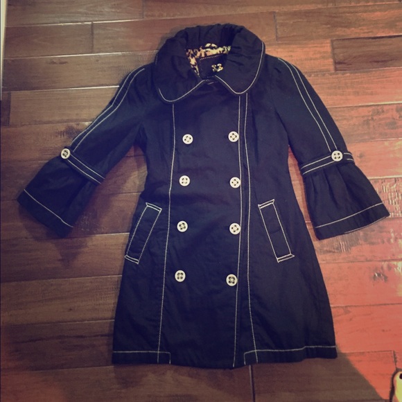 Black cute trench