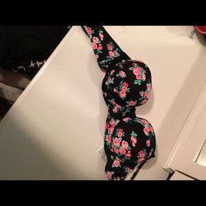 Floral Halter Bikini Top