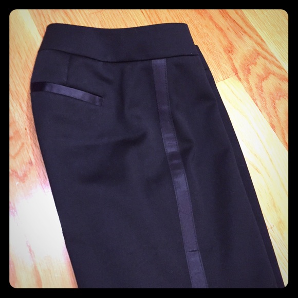 J Crew black tuxedo trousers