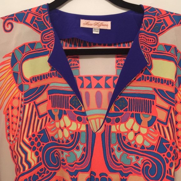 Mara Hoffman caftan type blouse - Picture 2 of 4