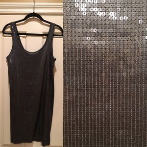 Vince Gray Sequin Tank Dress