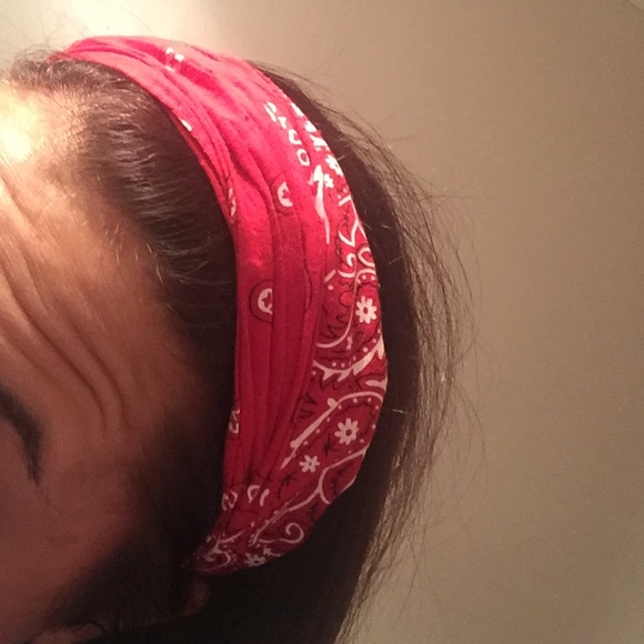 Red head band