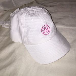 Lauren James bow hat, white.