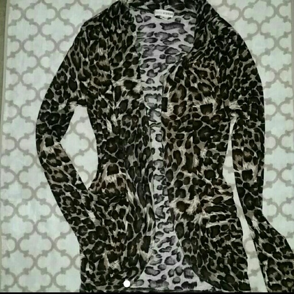 Leopard Print Long Cardigan