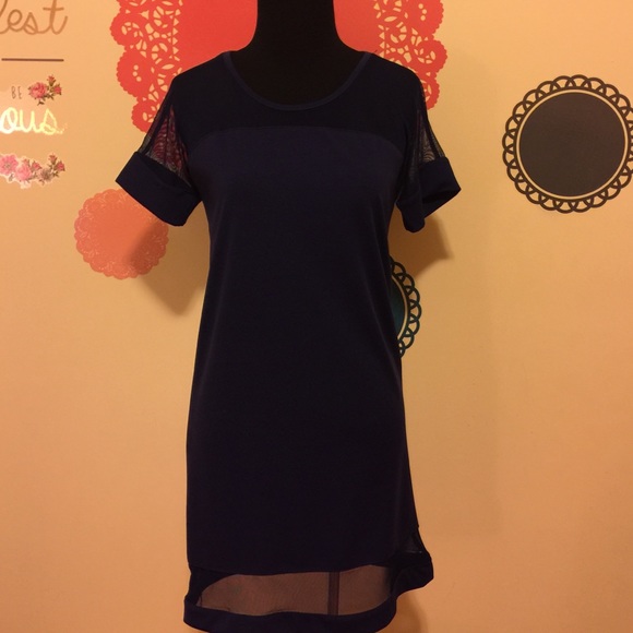 [BRAND NEW] Navy & Mesh Dress