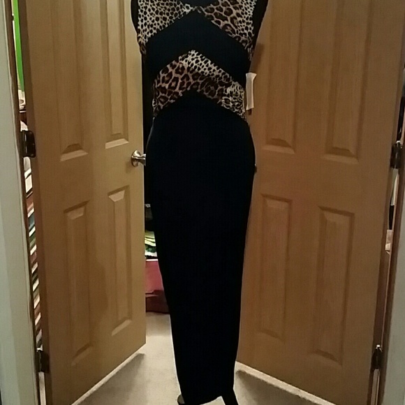 Black animal print dress - Picture 3 of 8