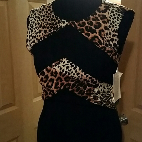 Black animal print dress - Picture 4 of 8