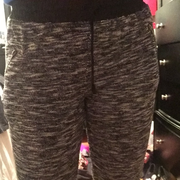 Black and grey jogger pants
