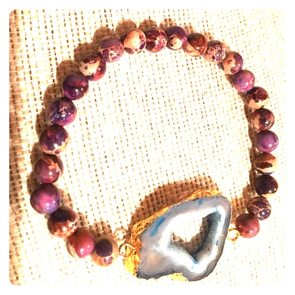 Natural stones gold bracelet new