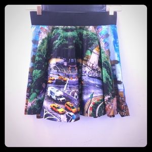 MILLY NYC taxi print circle skirt
