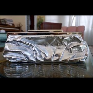 Faux leather silver clutch - perfect for prom!