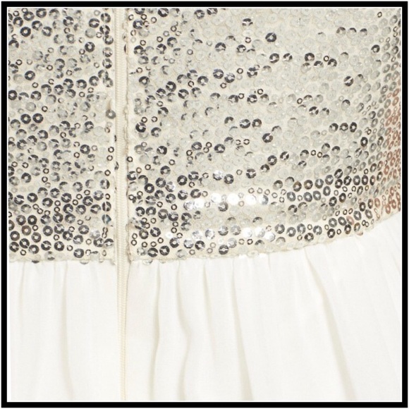 Sequin Seetheart Neckline Strapless Dress Size 3 - Picture 4 of 4