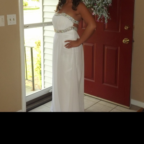 White prom dress