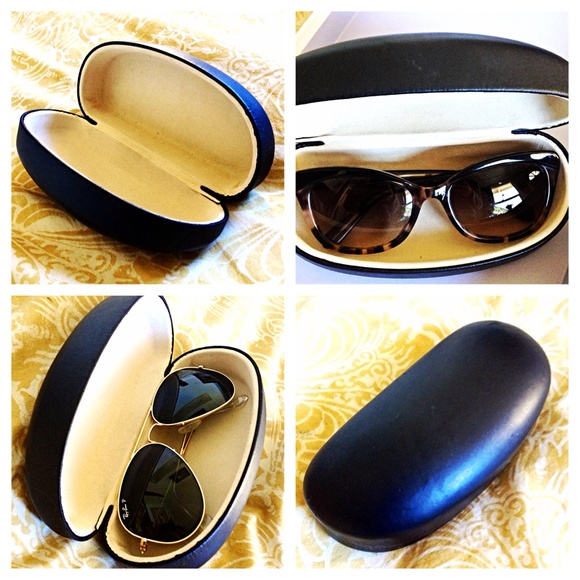 Large Black Shell Glasses Sunglasses Hard Case