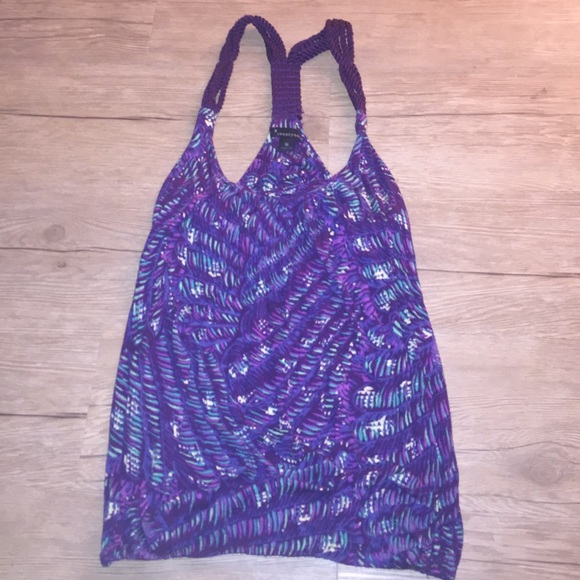 Purple tank with rope straps - Picture 1 of 2