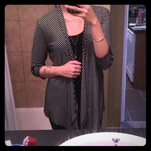 Black/White Striped Fenn Wright Manson Cardigan