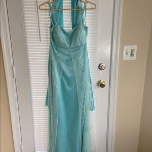 Beaded Aqua gown / prom dress