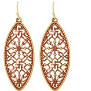 Antique Coral Dangle Earrings