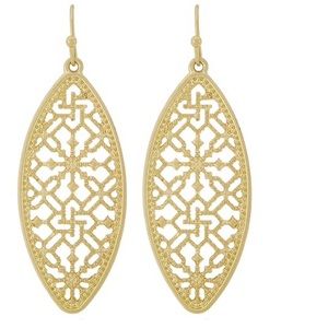 Antique Boho design Gold Dangle Earrings