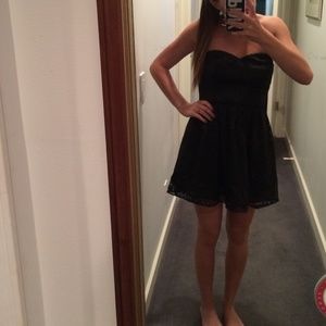 Strapless black dress from Urban Outfitters