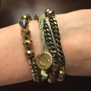 Green and gold bracelet