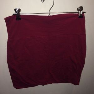 Maroon pencil skirt