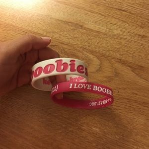 2 breast cancer awareness bracelets