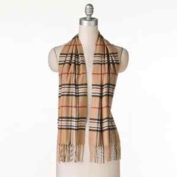 Burberry Style Checkered Scarf