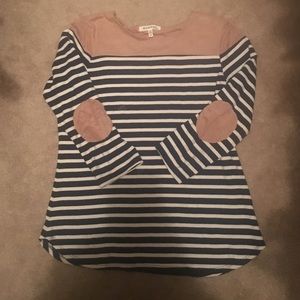 Super cute navy and white striped