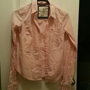 🚫🚫Sold on another site🚫Pink stripe button down