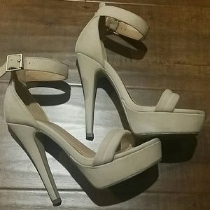Platform ank strap heels