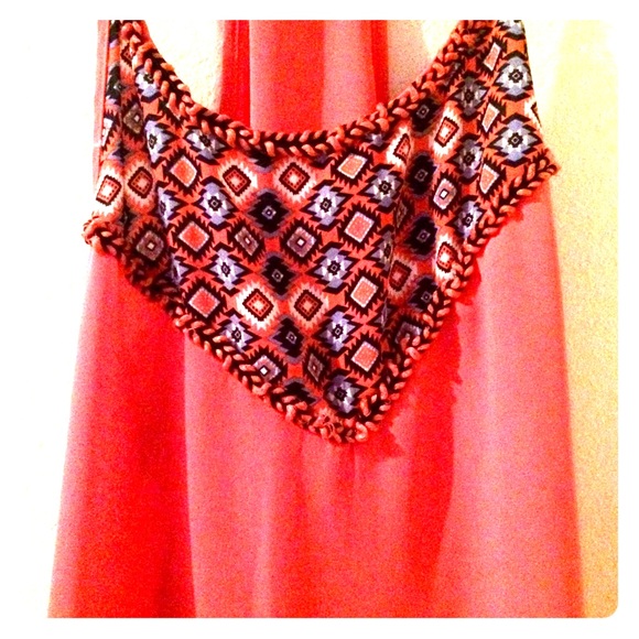 Coral halter top