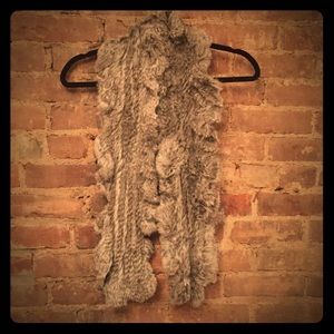 Cozy Joolay Real Rabbit Fur Scarf