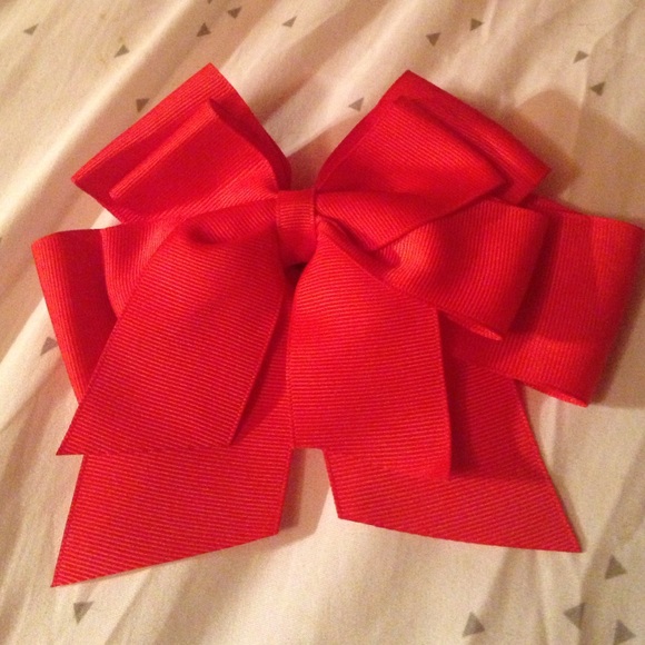 Red double layered bow