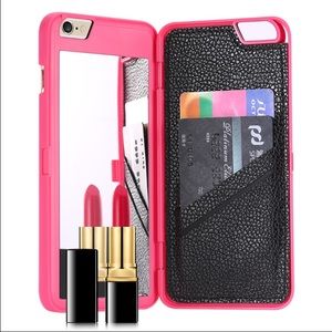 Makeup case mirrow plus wallet