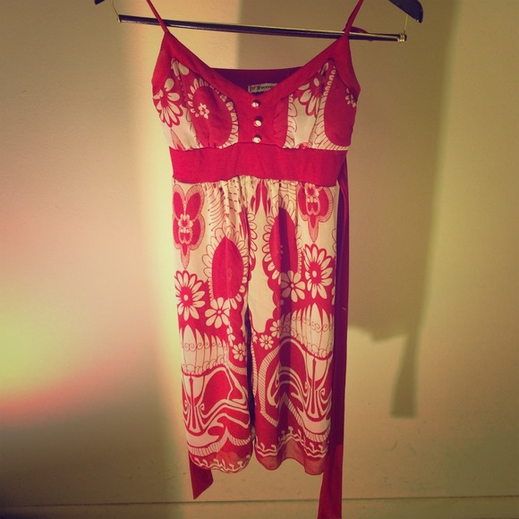 Red Floral Dress