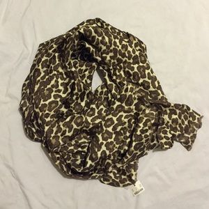 Jcrew silk leopard scarf