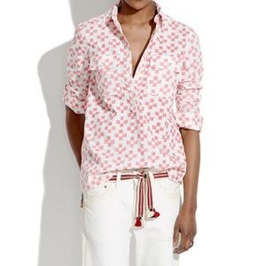 NWT Madewell Market Popover in Crosshatch Ikat