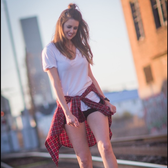 🆕 Plaid Flannel Shirt, Red/Black - Picture 4 of 4