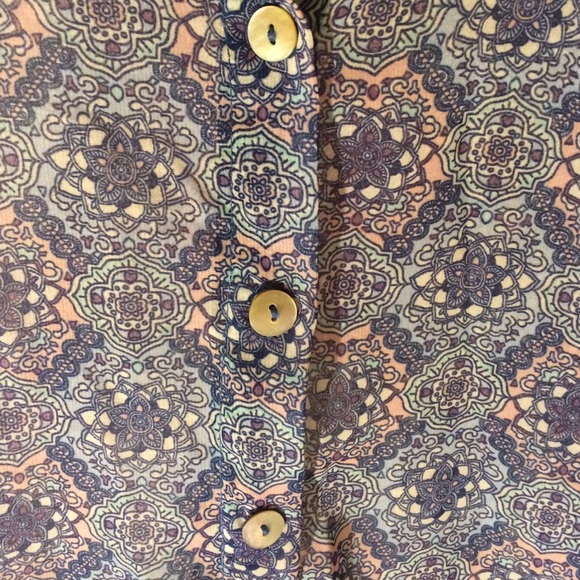 Shear Button Up Blouse - Picture 4 of 4