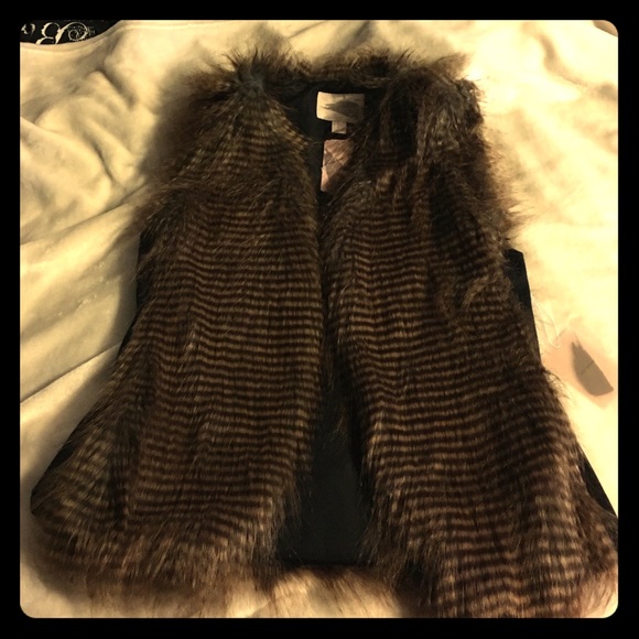 Faux fur vest