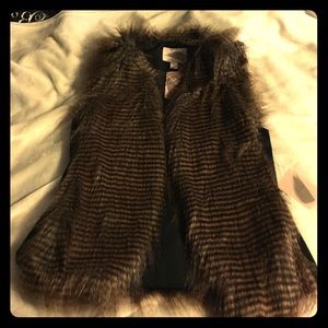 Faux fur vest